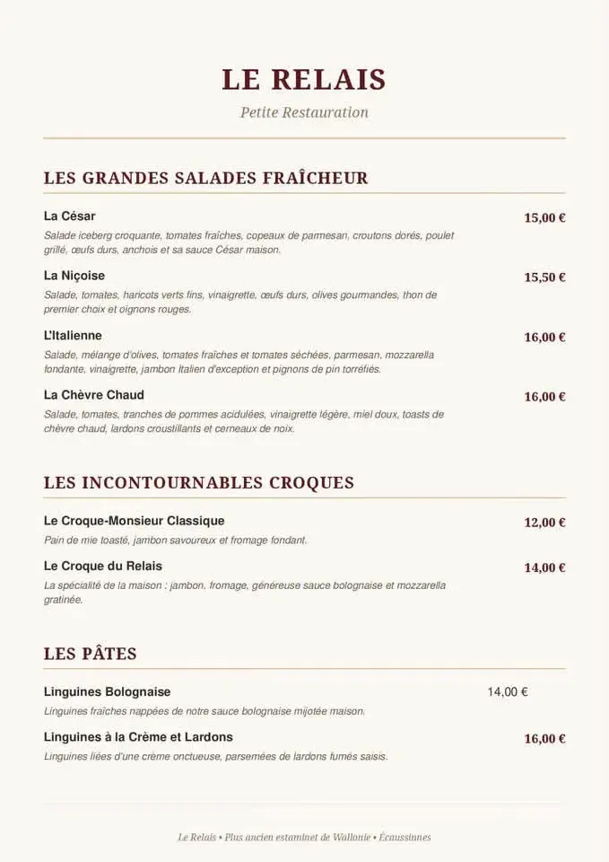 Petite restauration rapide à Ecaussinnes