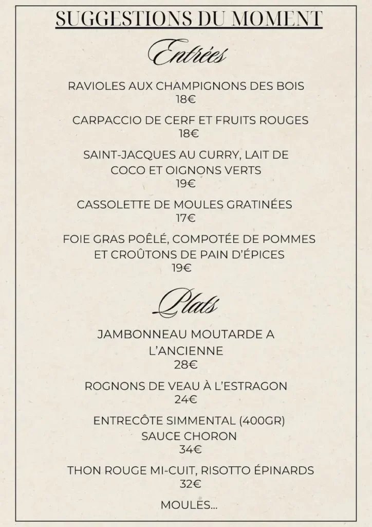 Découvrez les suggestions du restaurant Le Relais à Ecaussinnes